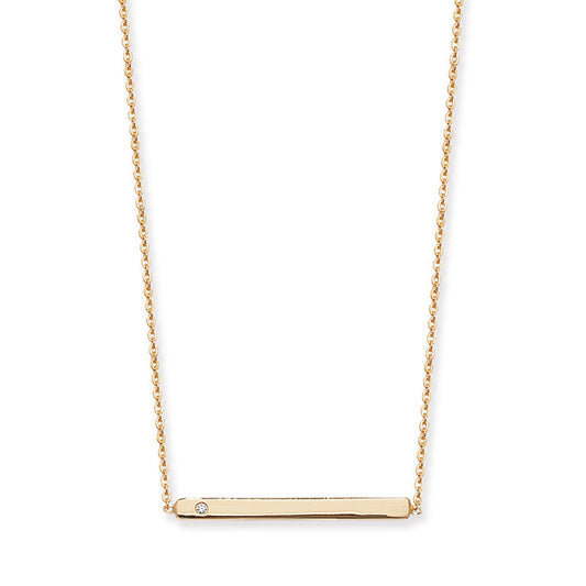 Bar Necklace With Cubic Zirconia