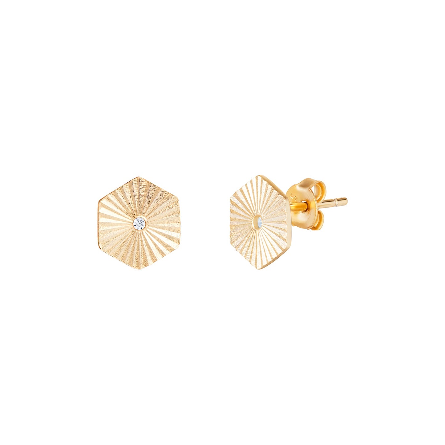 Hexagon Sunburst Earrings