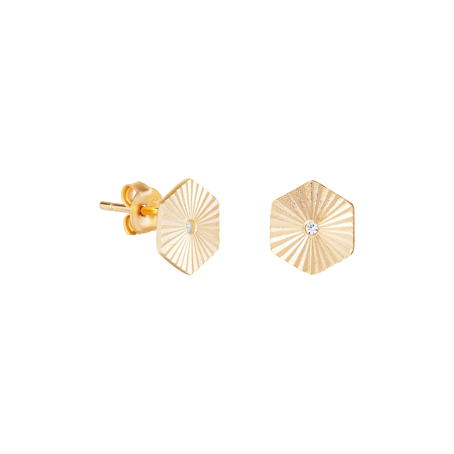 Hexagon Sunburst Earrings