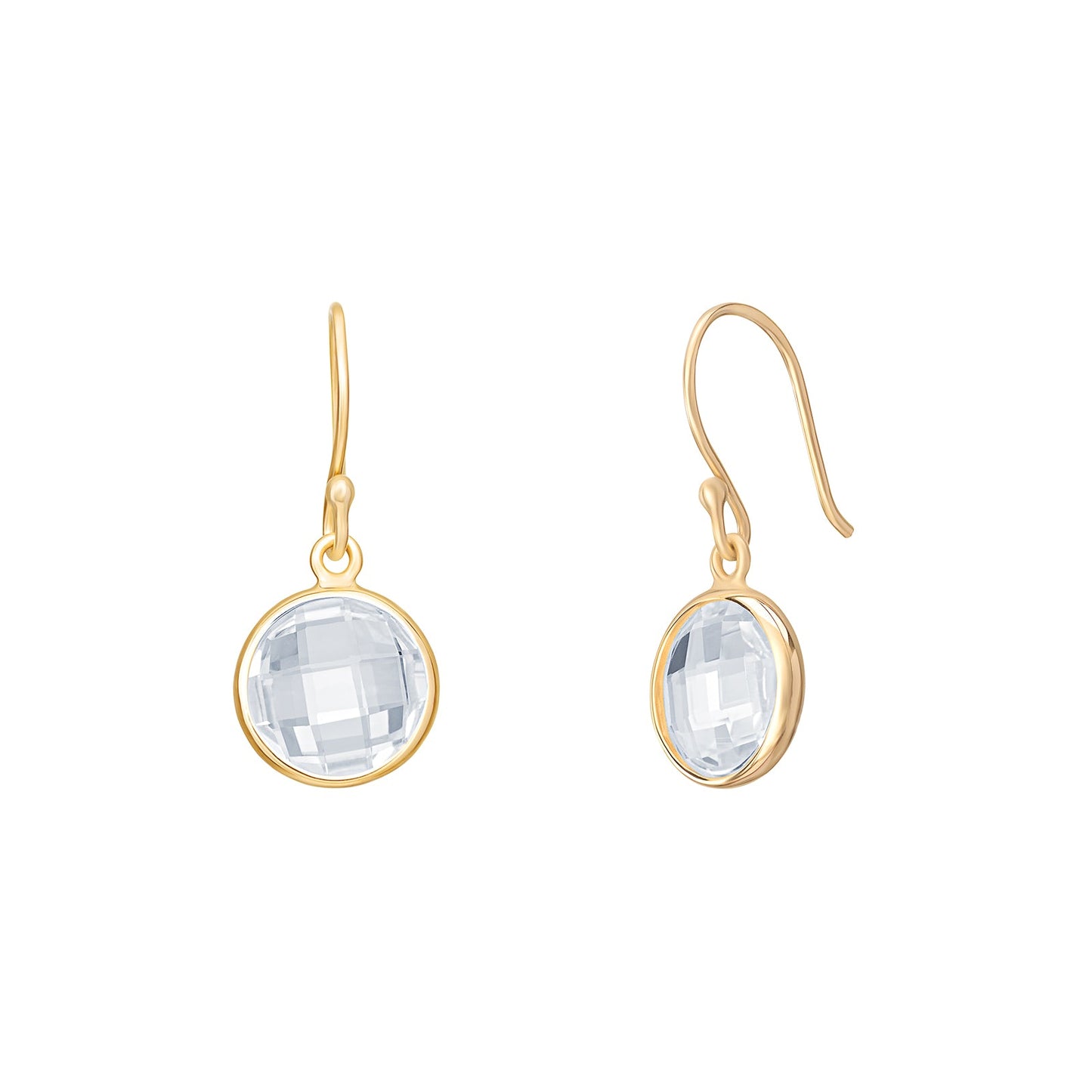 Holly Polished Cubic Zirconia Drop Earrings