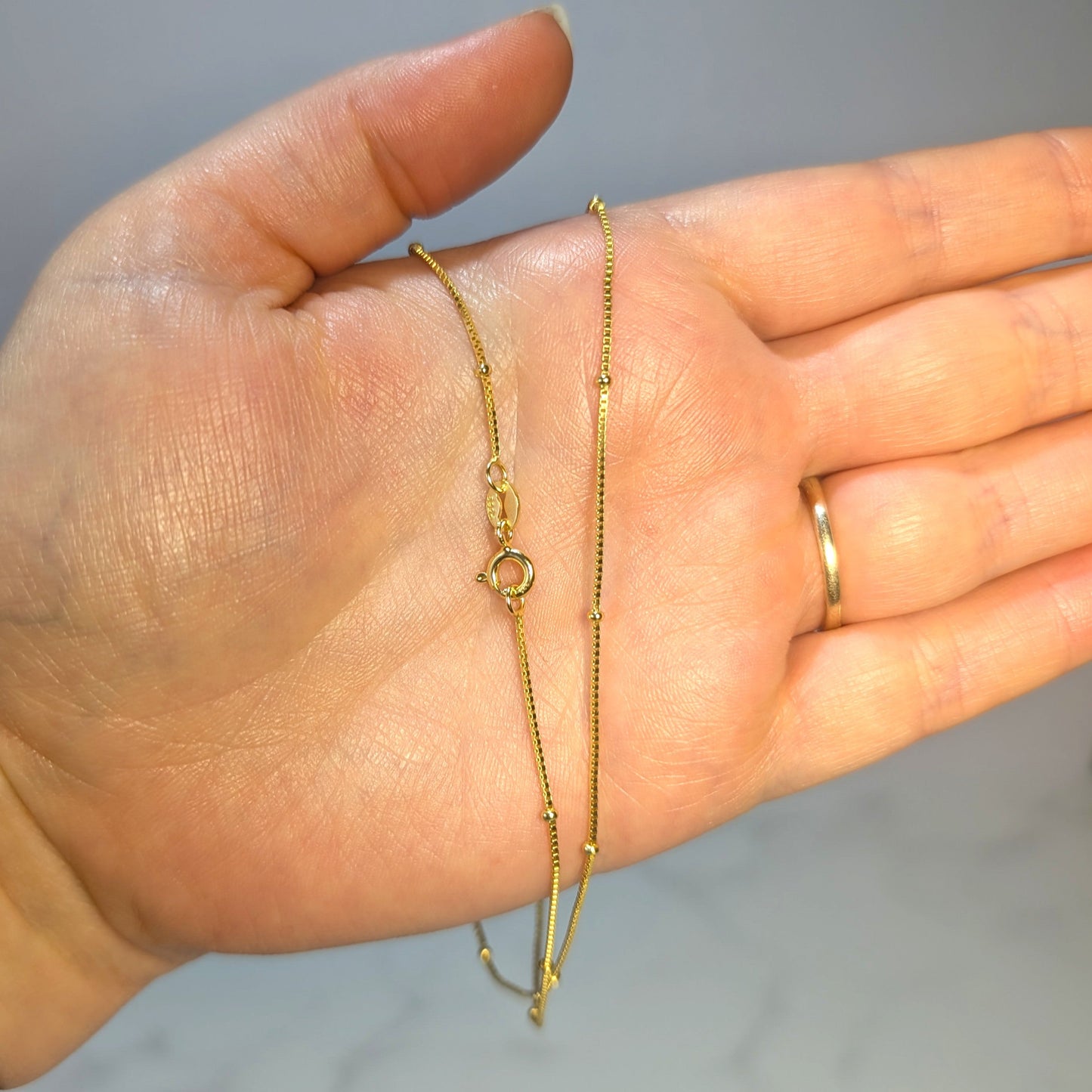 Isabelle 1mm Satellite Box Chain