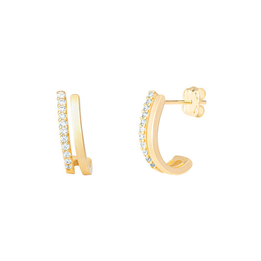 Isla Curved Drop Earrings