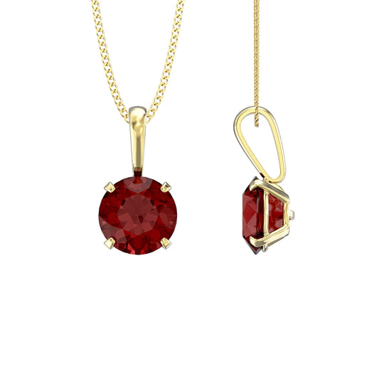 January Birthstone Garnet Pendant Necklace