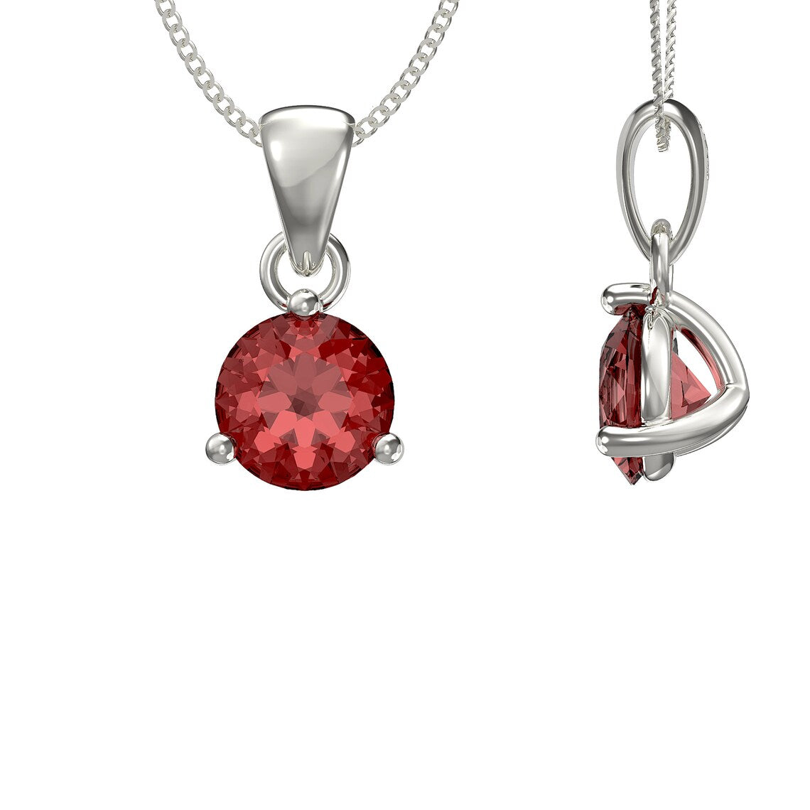 January Birthstone Pendant Necklace