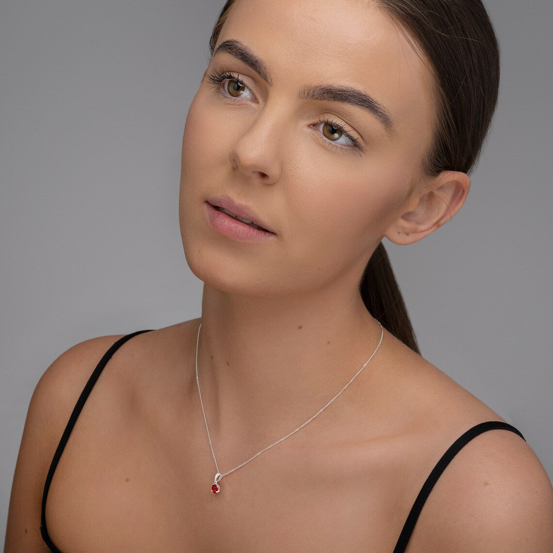 January Birthstone Pendant Necklace