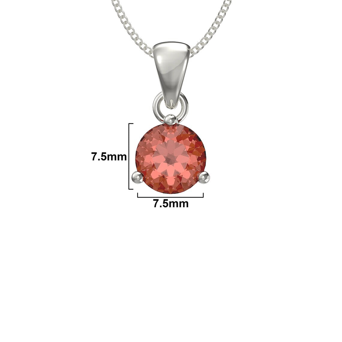 July Birthstone Pendant Necklace