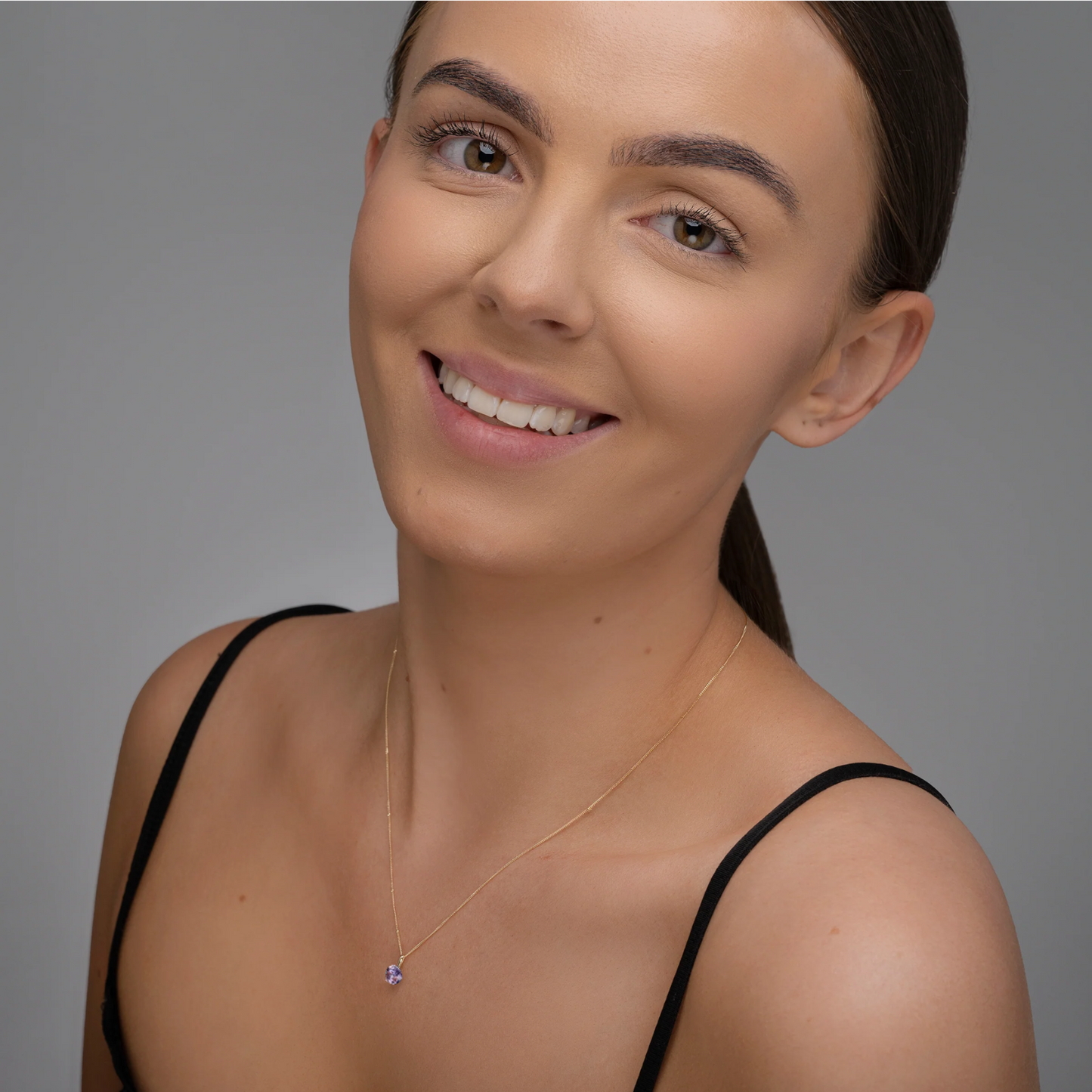 June Birthstone Alexandrite Pendant Necklace