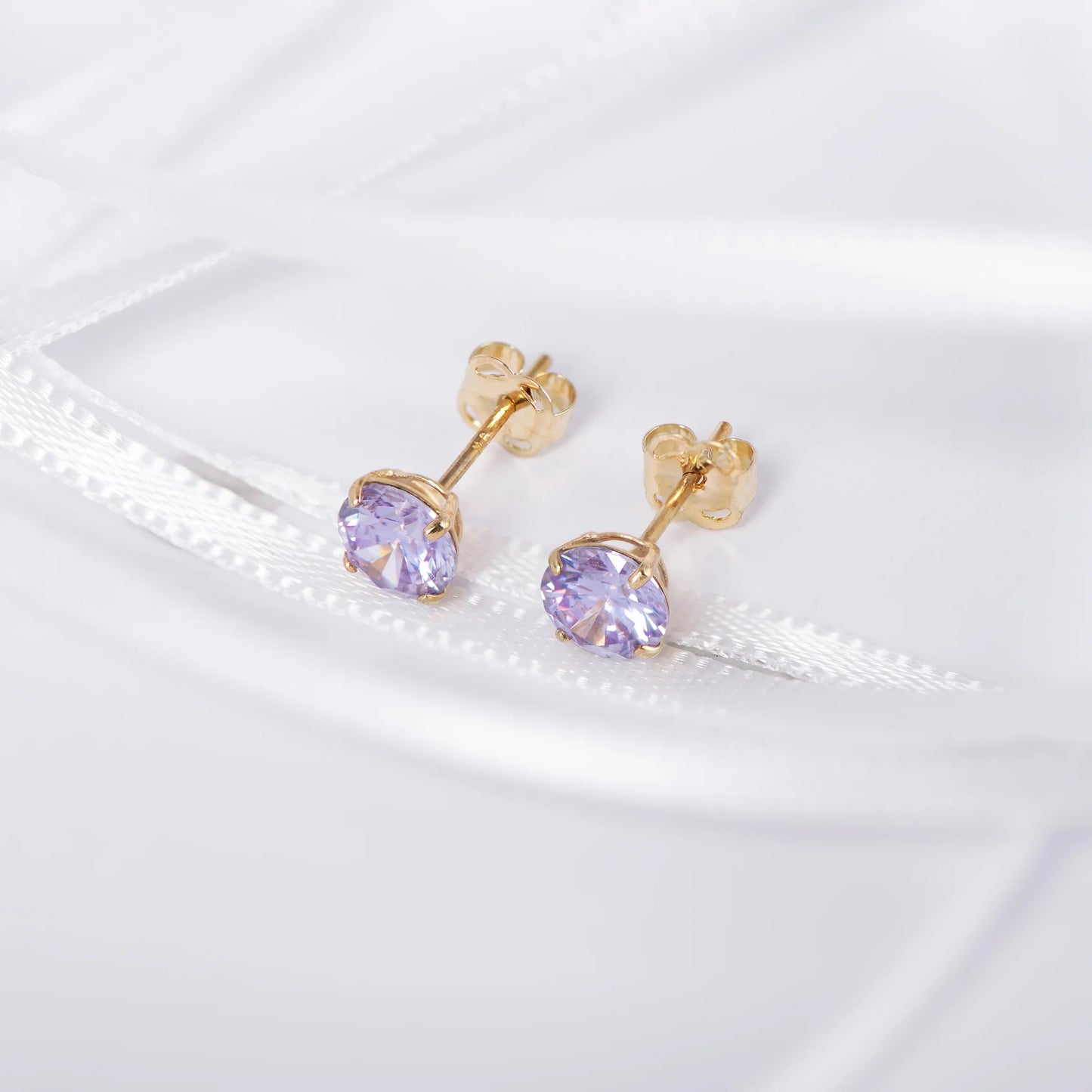 June Birthstone Alexandrite Stud Earrings