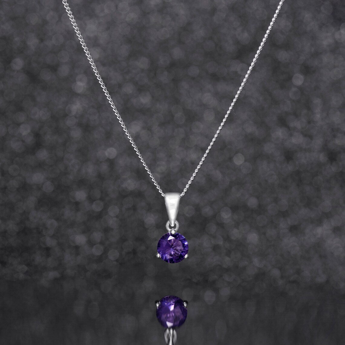 June Birthstone Pendant Necklace