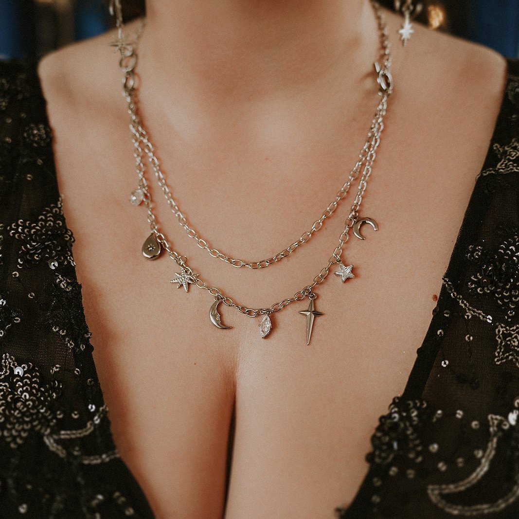 Lyra Artemis Celestial Charm Necklace
