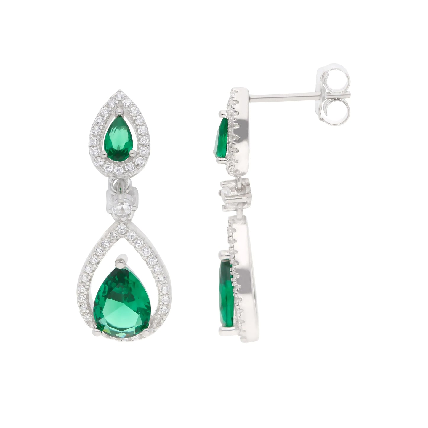 Luxury Emerald Teardrop Earrings