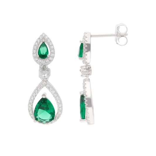 Luxury Emerald Teardrop Earrings