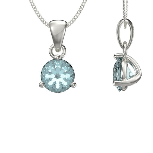 March Birthstone Pendant Necklace