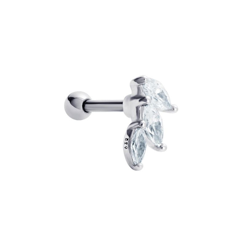 Marquise CZ Barbell Stud
