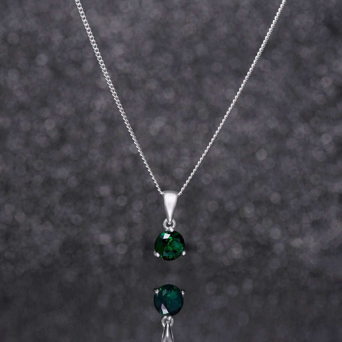 May Birthstone Pendant Necklace