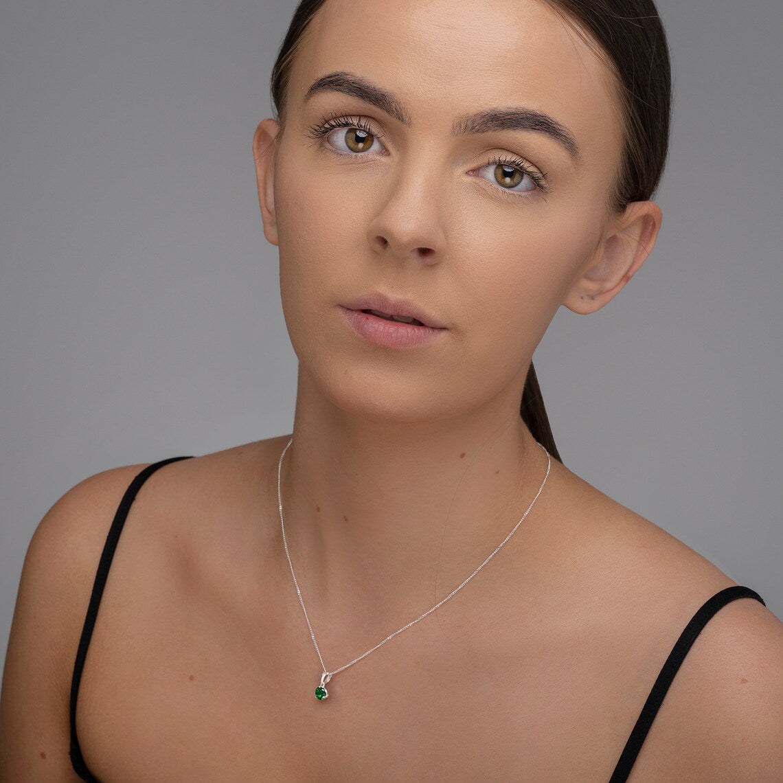 May Birthstone Pendant Necklace