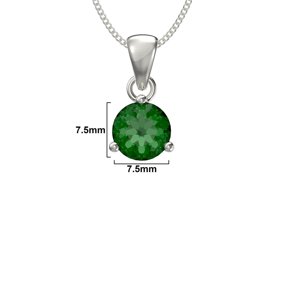 May Birthstone Pendant Necklace