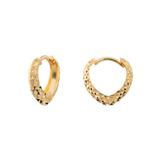 Melissa Diamond Cut Huggie Hoops