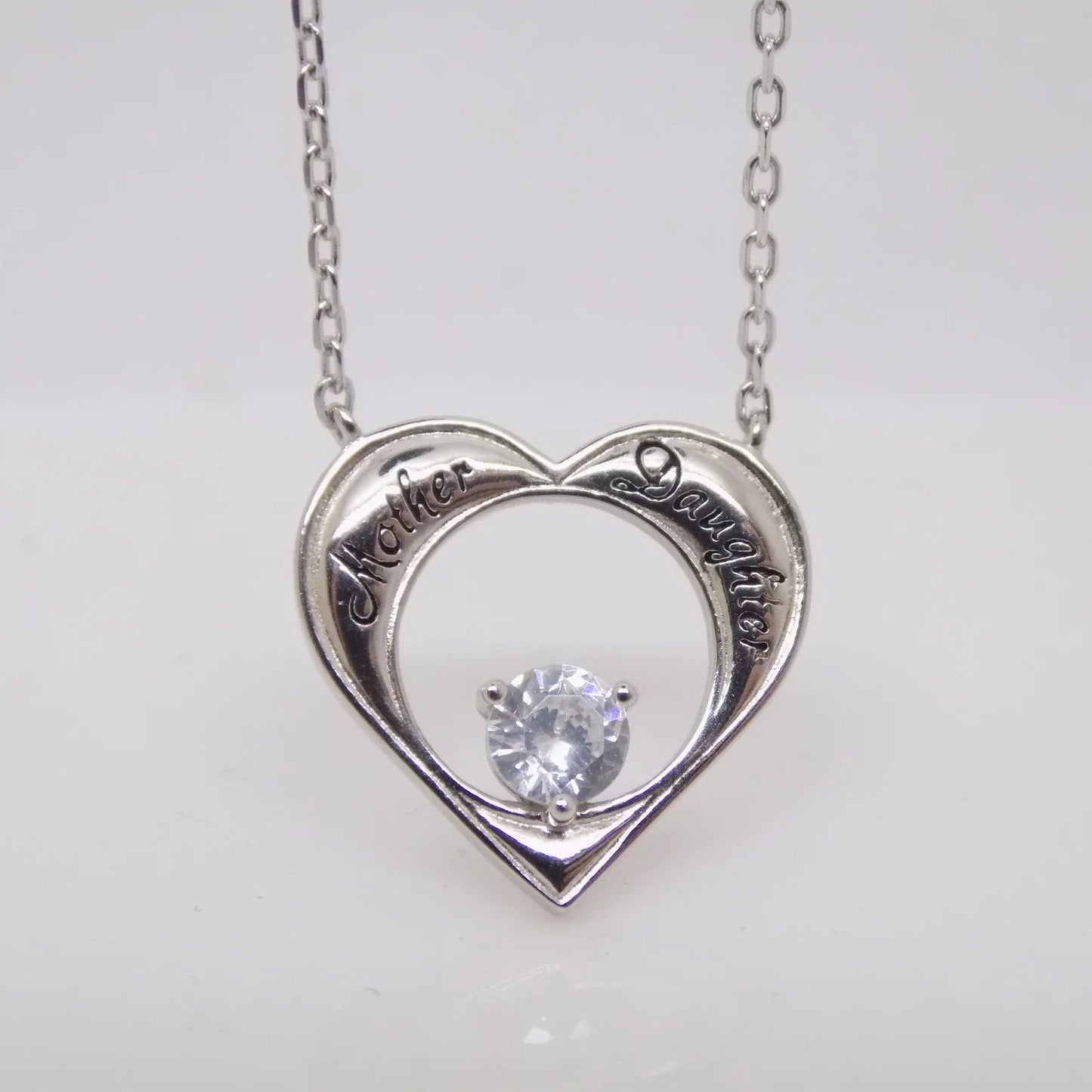 Mother and Daughter Heart Necklace