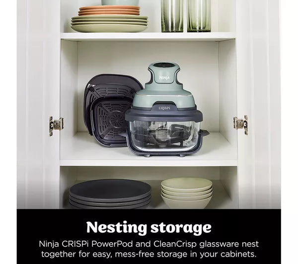Ninja CRISPi 4-in-1 Portable Glass Air Fryer - Sage FN101UKSG