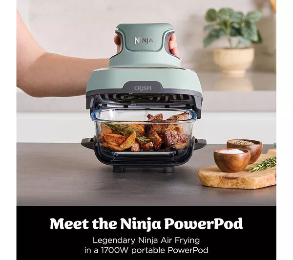 Ninja CRISPi 4-in-1 Portable Glass Air Fryer - Sage FN101UKSG