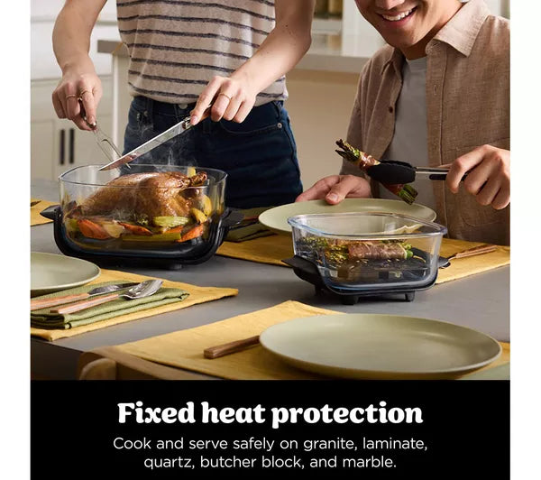 Ninja CRISPi 4-in-1 Portable Glass Air Fryer - Sage FN101UKSG