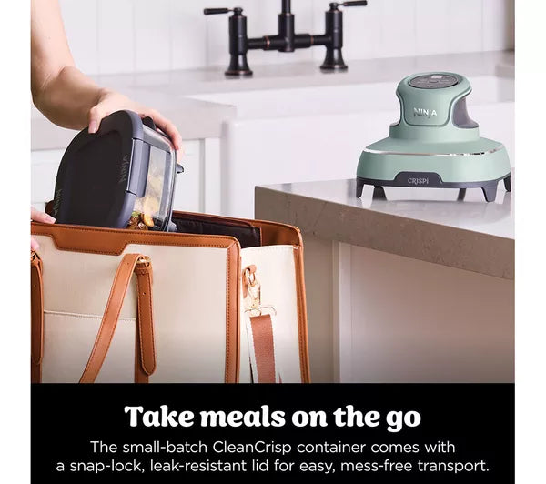 Ninja CRISPi 4-in-1 Portable Glass Air Fryer - Sage FN101UKSG