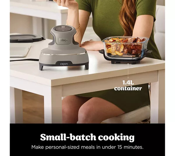 Ninja CRISPi 4-in-1 Portable Glass Air Fryer - Stone FN101UKST