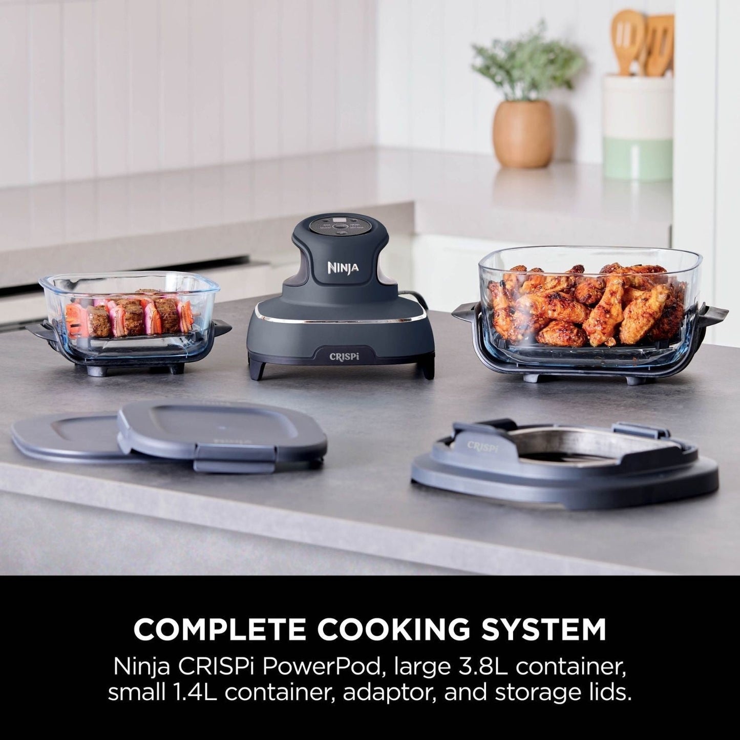 Ninja FN101UKGY CRISPi 4 in 1 Portable Glass Air Fryer