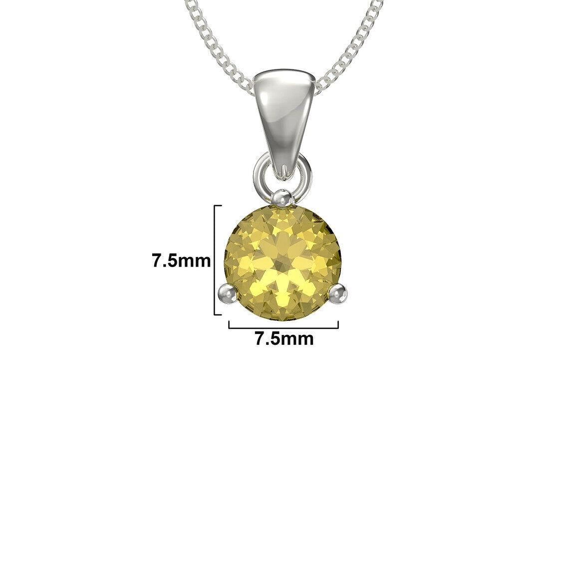 November Birthstone Pendant Necklace