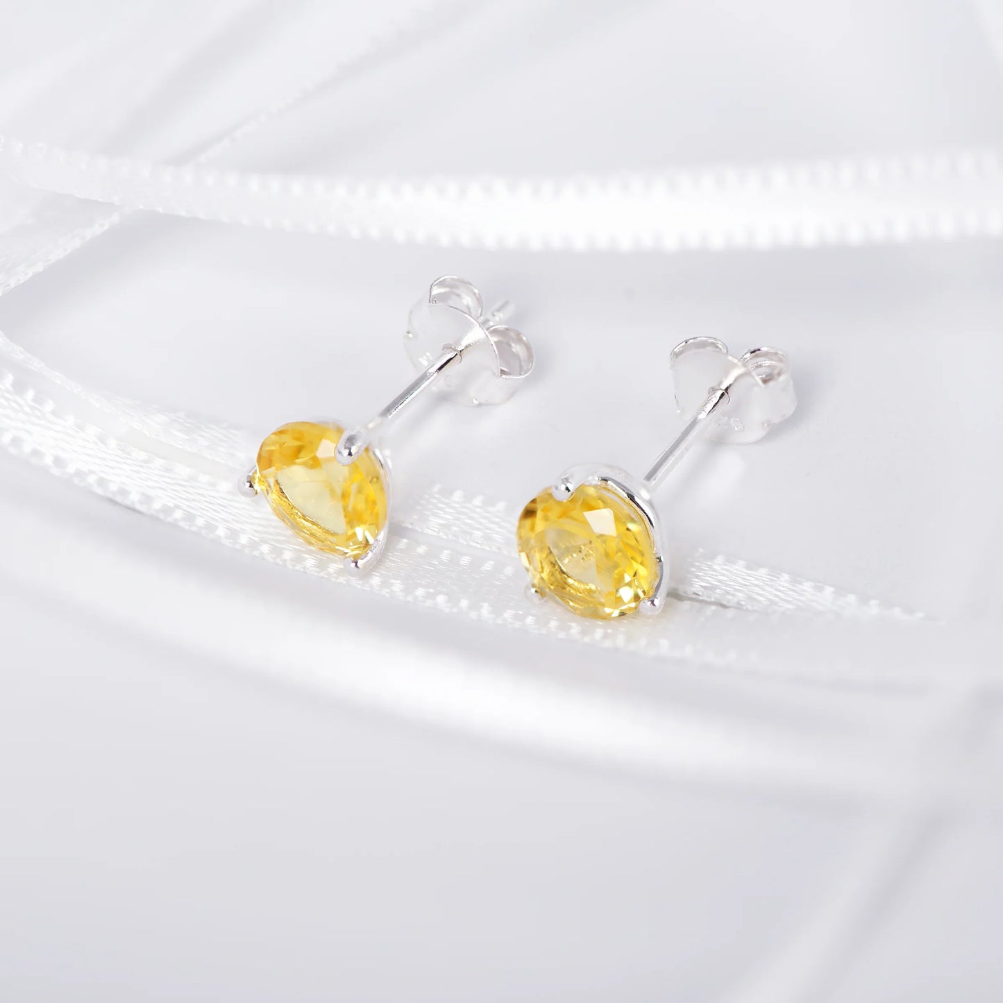 November Birthstone Stud Earrings