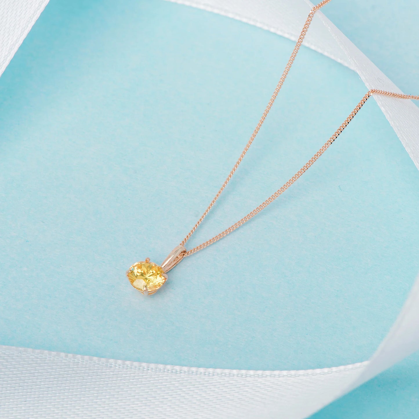 November Birthstone Topaz Pendant Necklace