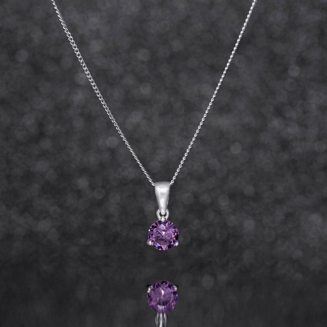 October Birthstone Pendant Necklace