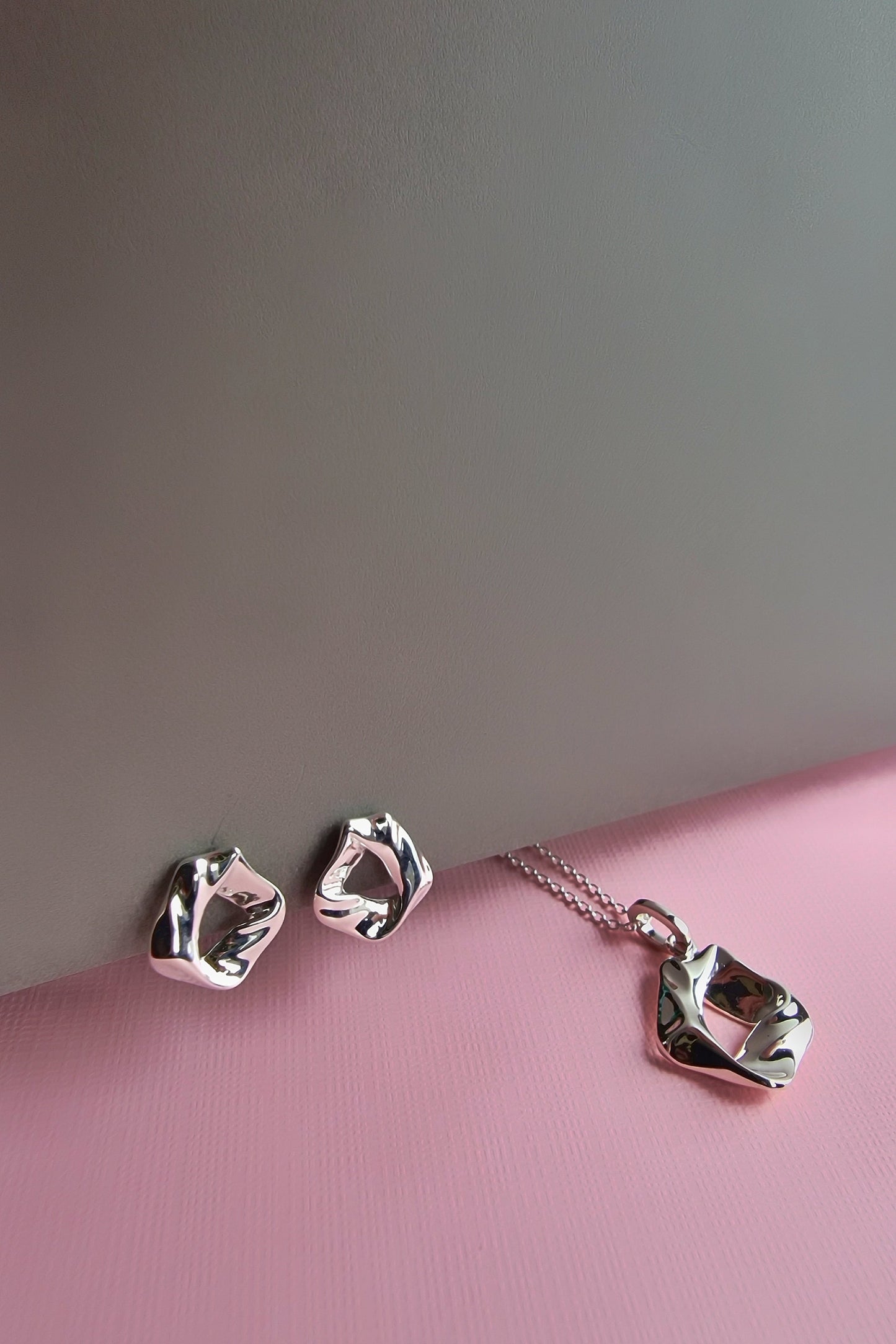 Textile Twist Sterling Silver Chain Necklace