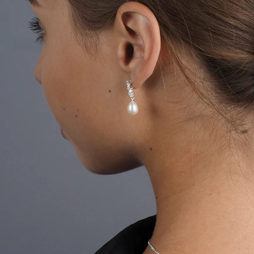 Pearl Drop Statement Earrings