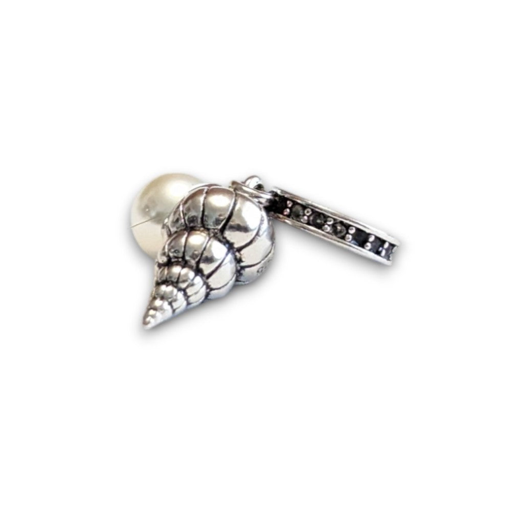 Pearl Seashell Dangle Charm