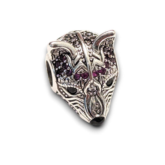 Pink Cubic Zirconia Fox Charm