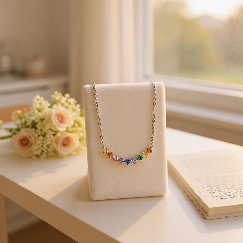 Rainbow Bar Necklace