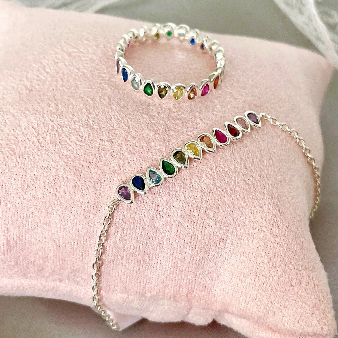 Rainbow Cubic Zirconia Bracelet