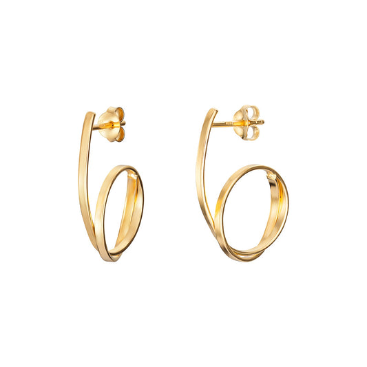 Ribbon Loop Drop Earrings