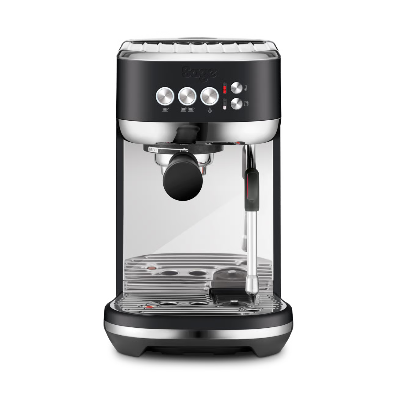 Sage The Bambino Plus Coffee Machine, Black Truffle