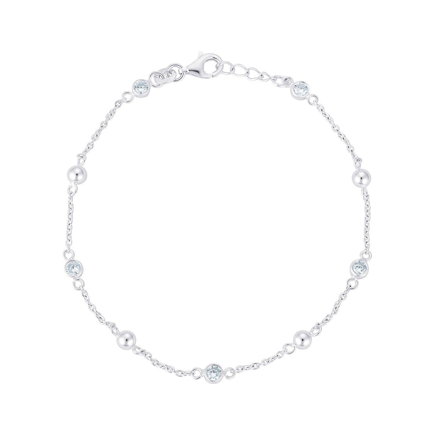 Satellite Beaded Cubic Zirconia Bracelet