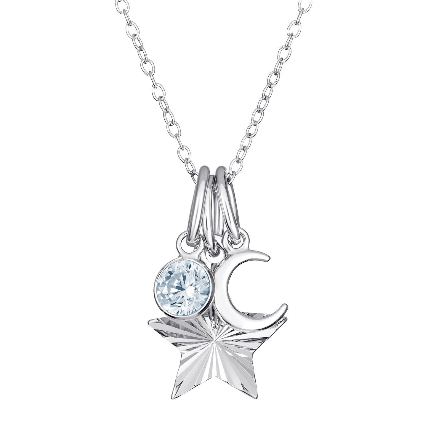 Moon & Star Charm Necklace