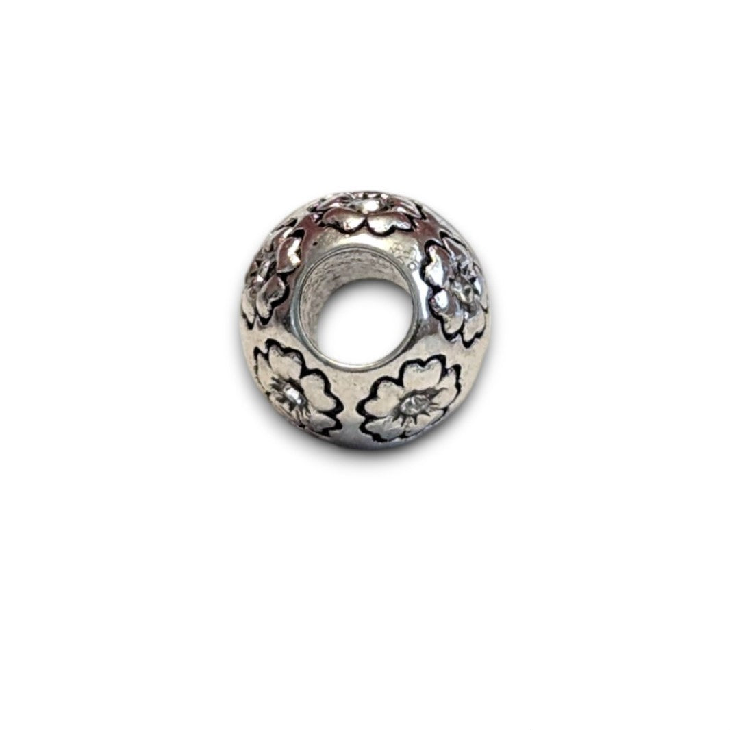Cubic Zirconia Flower Bead Charm