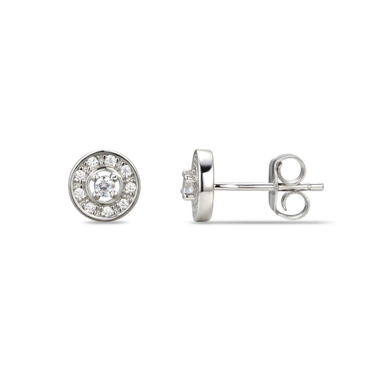 April Cubic Zirconia Birthstone Stud Earrings
