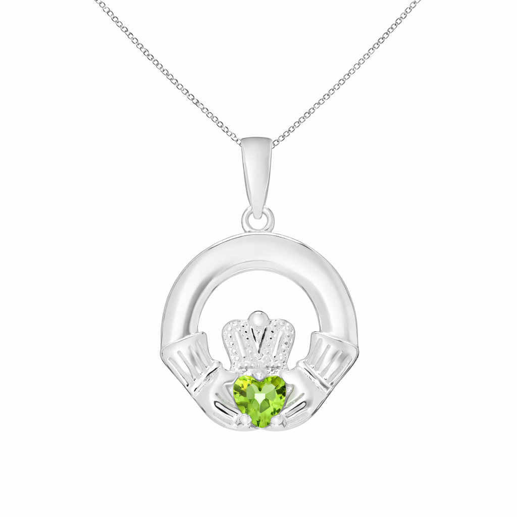 August Birthstone Claddagh Jewellery Set