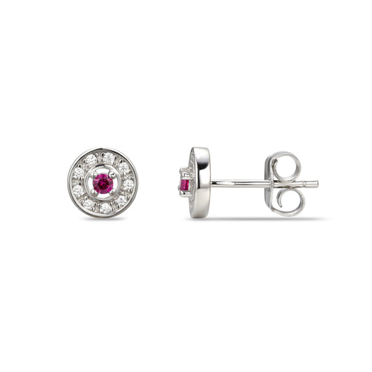 July Cubic Zirconia Birthstone Stud Earrings