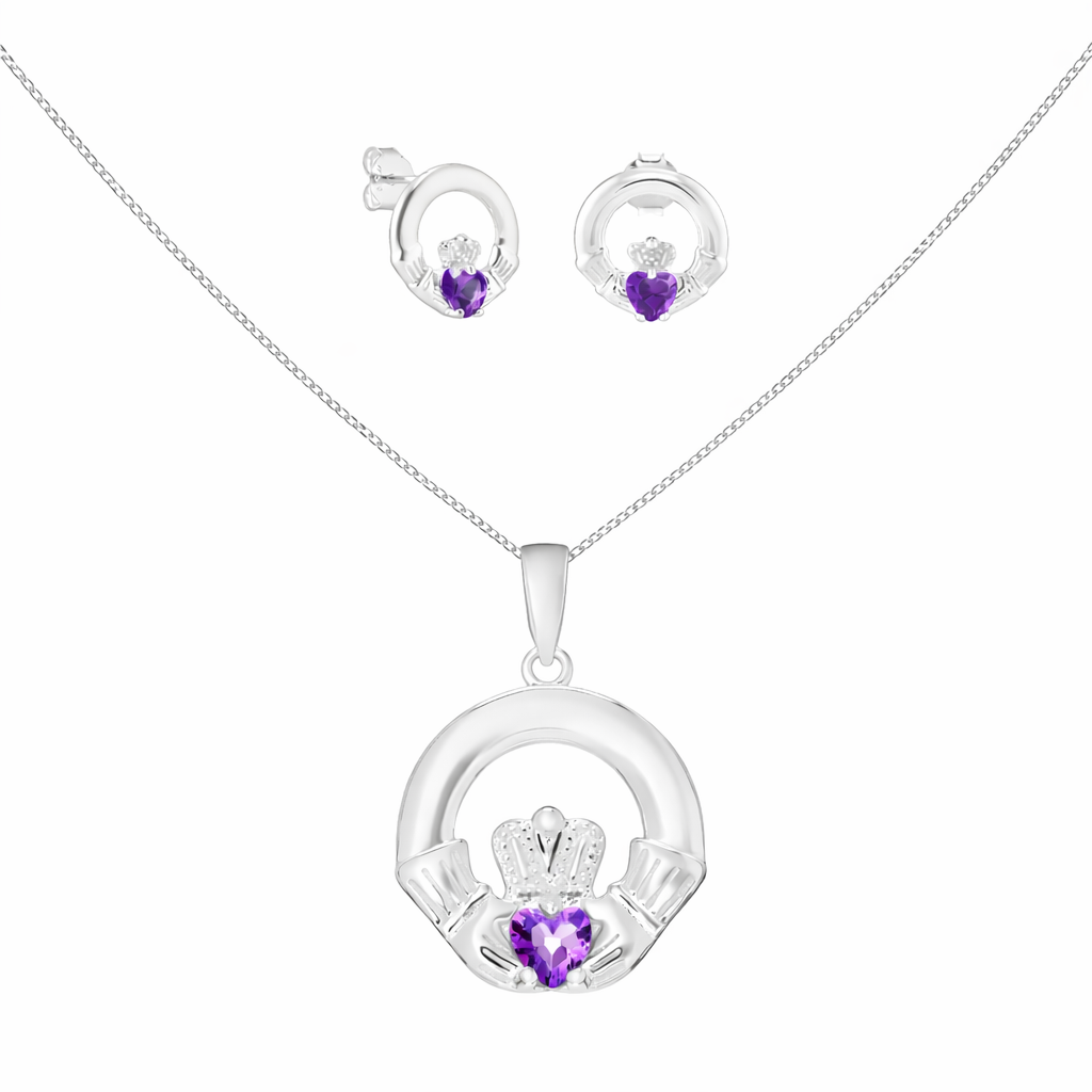 June Birthstone Claddagh Jewellery Set