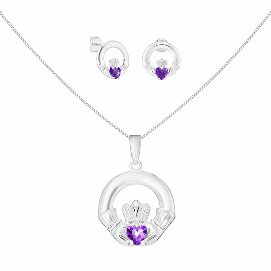 June Birthstone Claddagh Jewellery Set