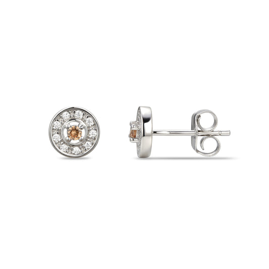 June Cubic Zirconia Birthstone Stud Earrings